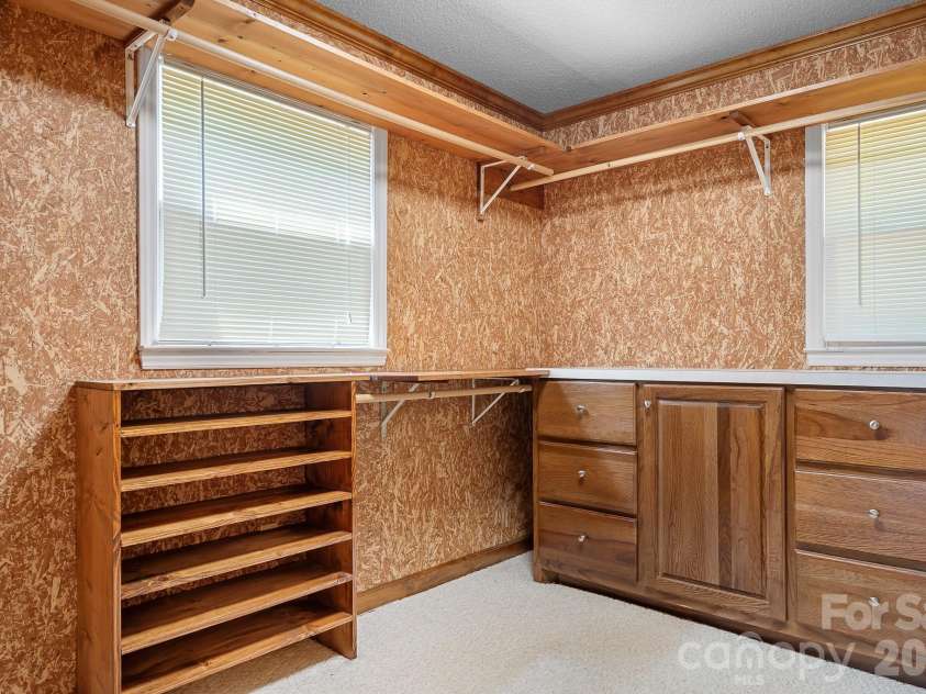 5343 Cannon Drive, Granite Falls, NC 28630.  MLS# CAR4366225, YatesRealty ID 13393. Well lit Cedar lined primary closet