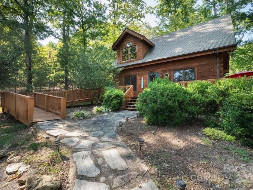 117 Laurel Lakes Parkway, Lake Lure, NC 28746.  MLS# CAR4182403, YatesRealty ID 1340. Front of cabin