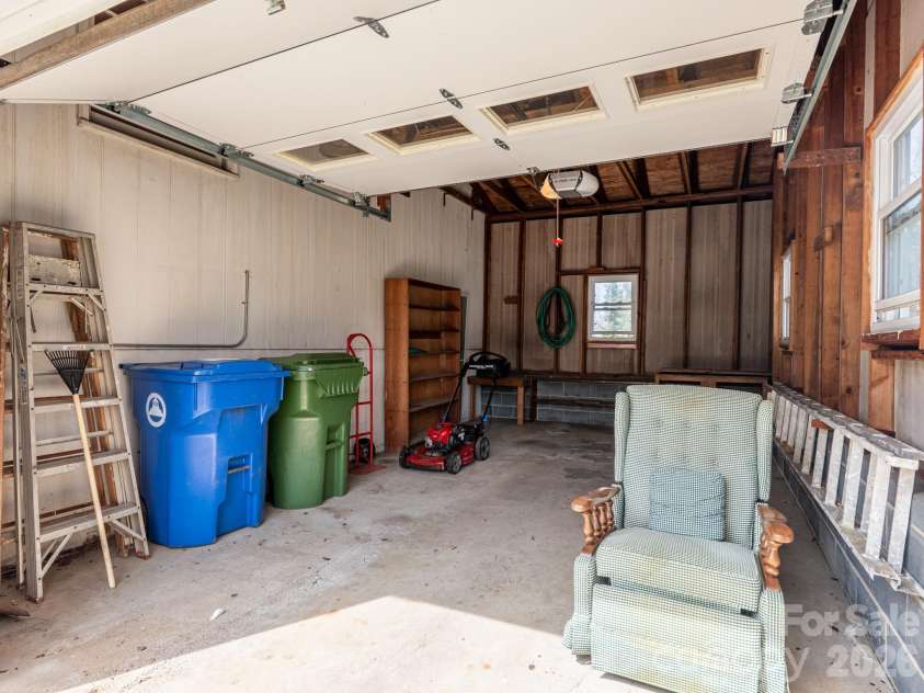 56 Skyview Terrace, Asheville, NC 28806.  MLS# CAR4360623, YatesRealty ID 13416. View of single-car garage interior. 