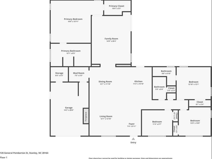 120 General Pemberton Street, Stanley, NC 28164.  MLS# CAR4349104, YatesRealty ID 13417. 