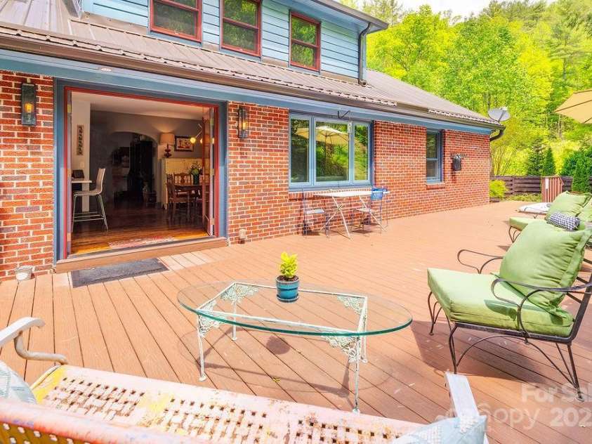 2102 Walnut CreeK Road, Marshall, NC 28753.  MLS# CAR4235544, YatesRealty ID 13420. Love Indoor & Outdoor Spaces that Merge