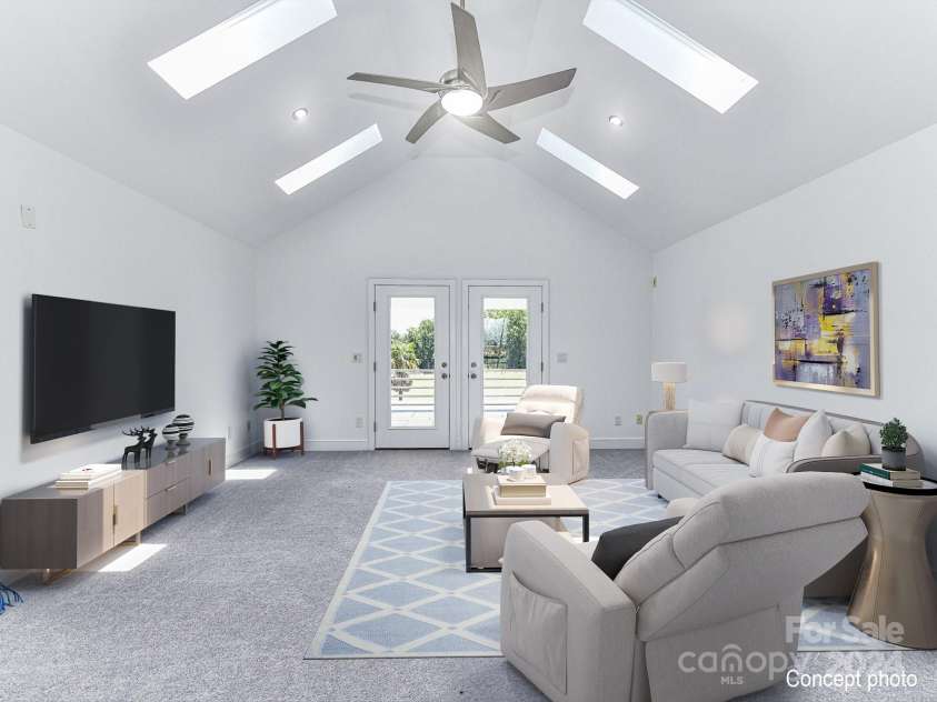 3245 Jackson Road, Mooresville, NC 28115.  MLS# CAR4161494, YatesRealty ID 13432. Bonus Room with vaulted ceilings & skylights with upper level balcony access!