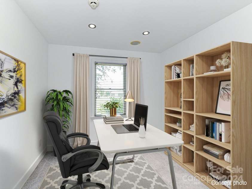 3245 Jackson Road, Mooresville, NC 28115.  MLS# CAR4161494, YatesRealty ID 13432. Flex Room virtually staged as Office on main!