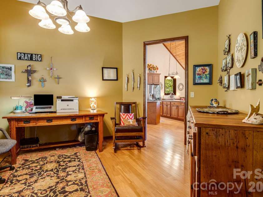 191 Ivy Way, Mars Hill, NC 28754.  MLS# CAR4308782, YatesRealty ID 1344. Main level formal dining room or office.