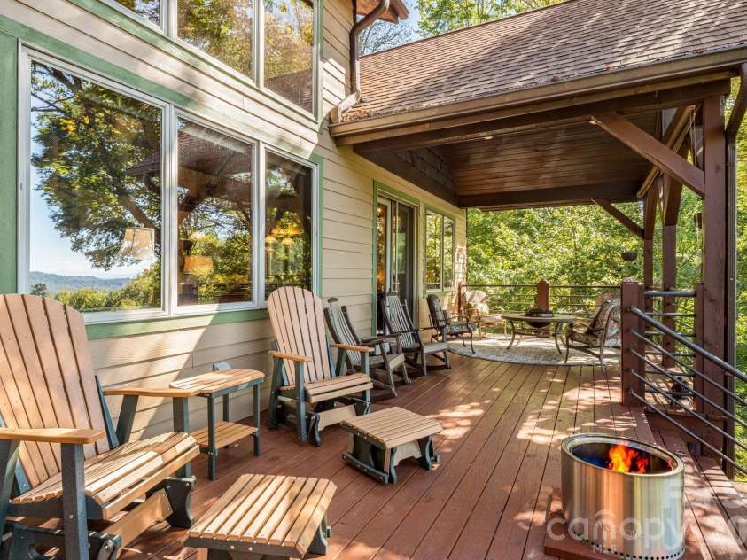 191 Ivy Way, Mars Hill, NC 28754.  MLS# CAR4308782, YatesRealty ID 1344. Solo fire pit for cool evenings. 