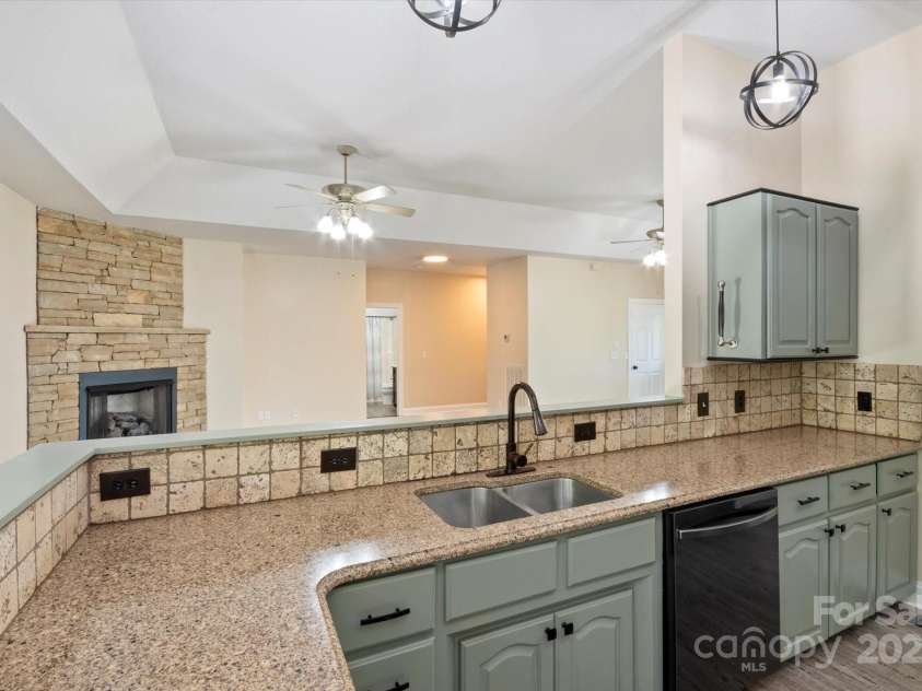 2409 Golf Course Road, Columbus, NC 28722.  MLS# CAR4318941, YatesRealty ID 13442. Vaulted ceilings.