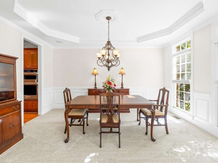 9311 St Barts Lane, Huntersville, NC 28078.  MLS# CAR4255582, YatesRealty ID 13449. Large Dining room with trey ceiling