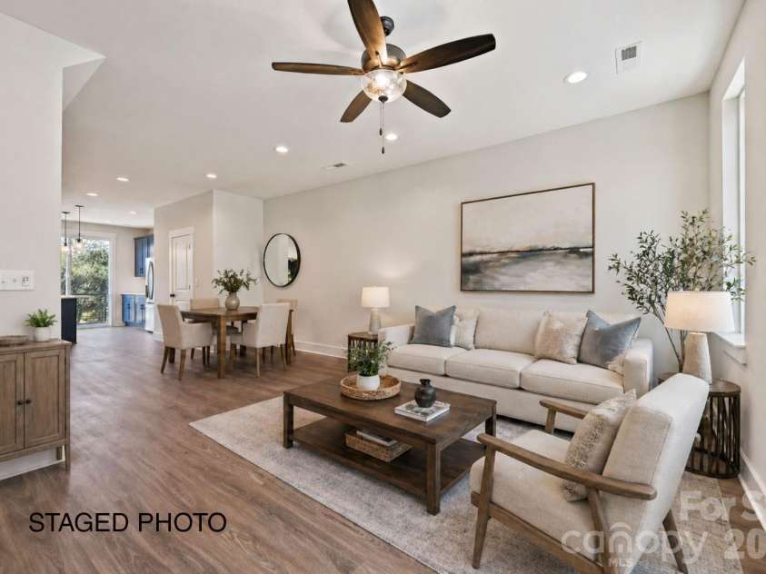 1227 34th Street, Charlotte, NC 28205.  MLS# CAR4211267, YatesRealty ID 1345. Living/Dining *Virtually Staged*