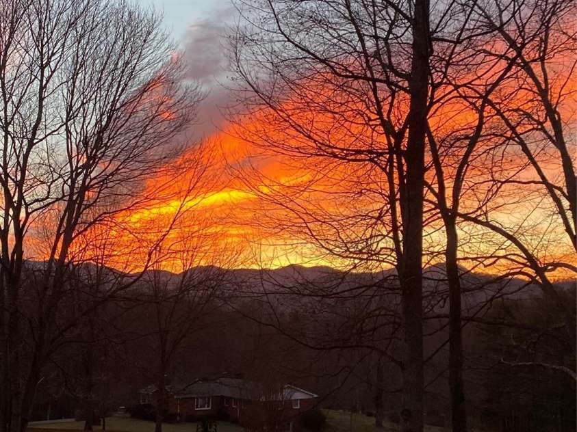 29 Beverly Grove Lane, Candler, NC 28715.  MLS# CAR4235867, YatesRealty ID 13455. Photo taken by seller last year from the front deck