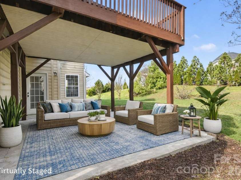 7512 Chasewater Drive, Harrisburg, NC 28075.  MLS# CAR4360354, YatesRealty ID 13455. Virtually Staged Patio
