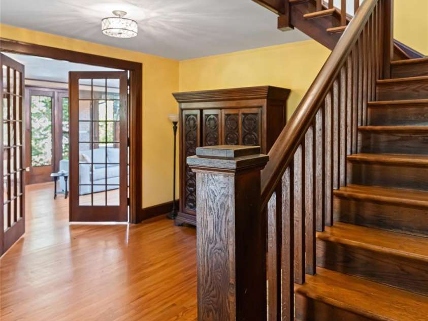 56 Sherwood Road, Asheville, NC 28803.  MLS# CAR4180458, YatesRealty ID 13457. Beautiful Staircase