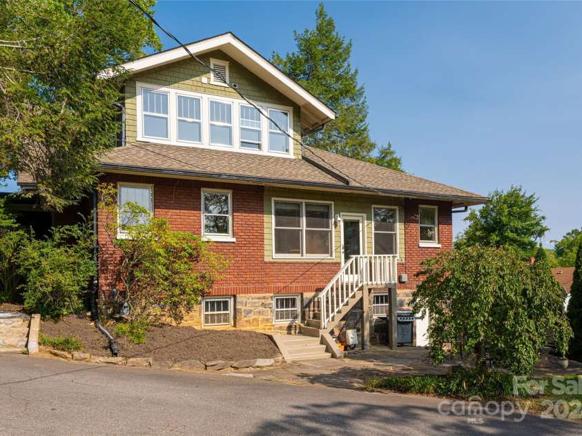 56 Sherwood Road, Asheville, NC 28803.  MLS# CAR4180458, YatesRealty ID 13457. From the Driveway