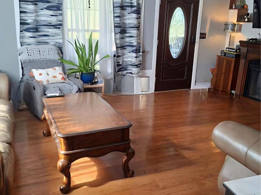 427 Weaverville Road, Asheville, NC 28804.  MLS# CAR4192228, YatesRealty ID 13458. Open Livingroom with new floors