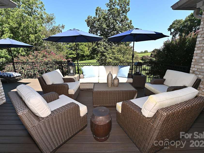 3996 Deer Run Drive, Conover, NC 28613.  MLS# CAR4300299, YatesRealty ID 1346. Composite Deck off living room Main Level