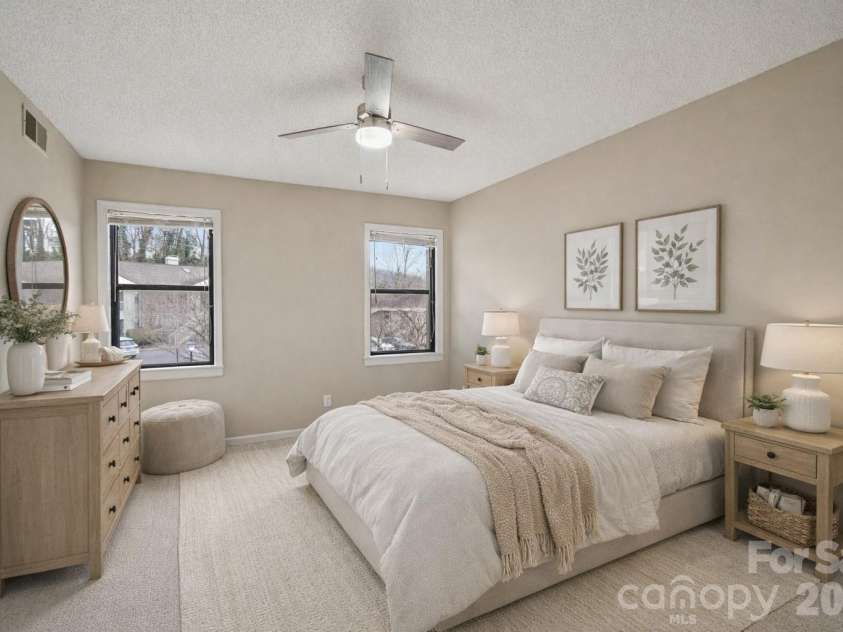602 Abbey Circle, Asheville, NC 28805.  MLS# CAR4336699, YatesRealty ID 13477. Bedroom1 virtually staged
