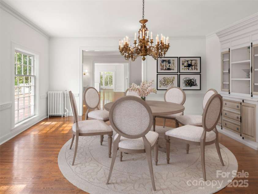 316 Vanderbilt Road, Asheville, NC 28803.  MLS# CAR4258153, YatesRealty ID 13479. Formal dining room virtually staged