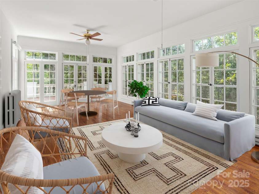 316 Vanderbilt Road, Asheville, NC 28803.  MLS# CAR4258153, YatesRealty ID 13479. Sunroom virtually staged