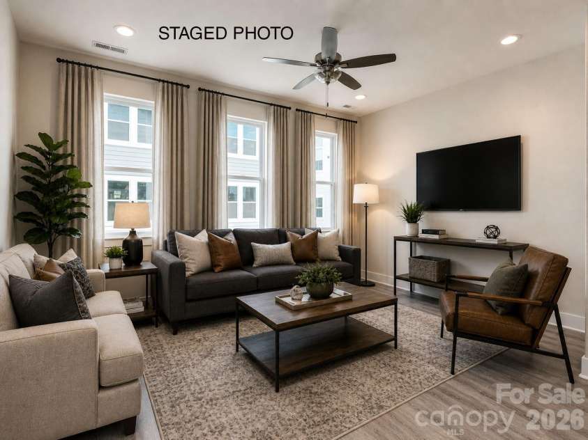 1217 34th Street, Charlotte, NC 28205.  MLS# CAR4139009, YatesRealty ID 1349. Living Room *Virtually Staged*
