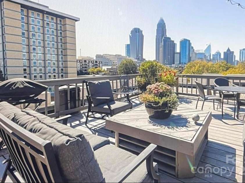 301 10th Street, Charlotte, NC 28202.  MLS# CAR4299886, YatesRealty ID 13498. 5th floor terrace offers skyline views of Charlotte