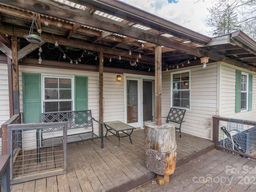 51 Ferguson Lane, Maggie Valley, NC 28751.  MLS# CAR4242031, YatesRealty ID 13499. View Porch
