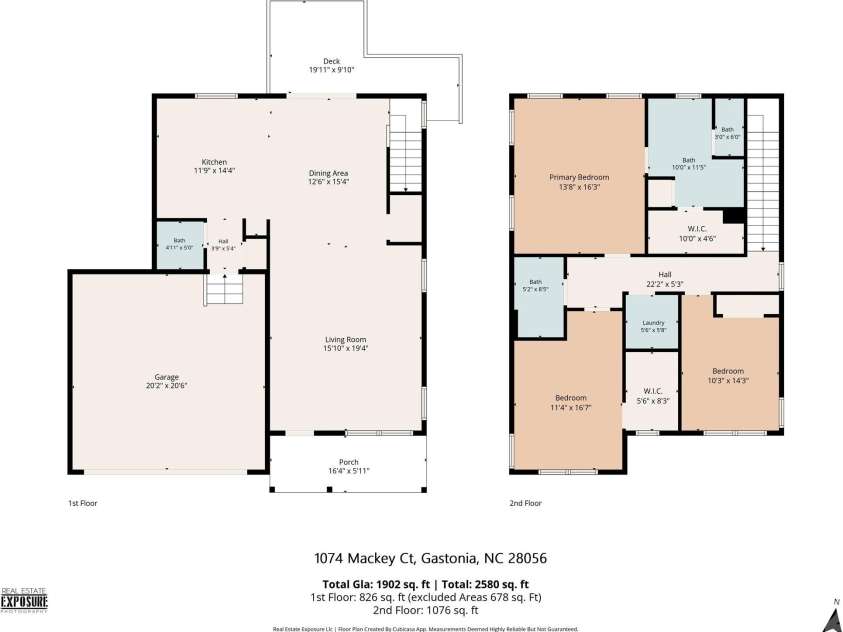 1074 Mackey Court, Gastonia, NC 28056.  MLS# CAR4422714, YatesRealty ID 13502. 