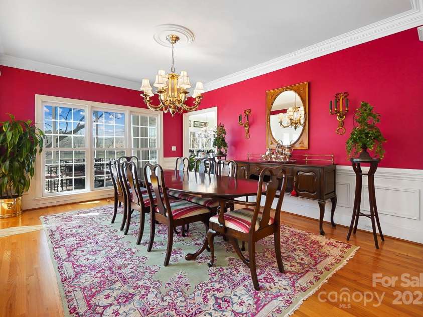 6403 Amos Smith Road, Charlotte, NC 28214.  MLS# CAR4233233, YatesRealty ID 13507. The formal dining room with wainscoting is perfect for elegant dinner parties or casual gatherings