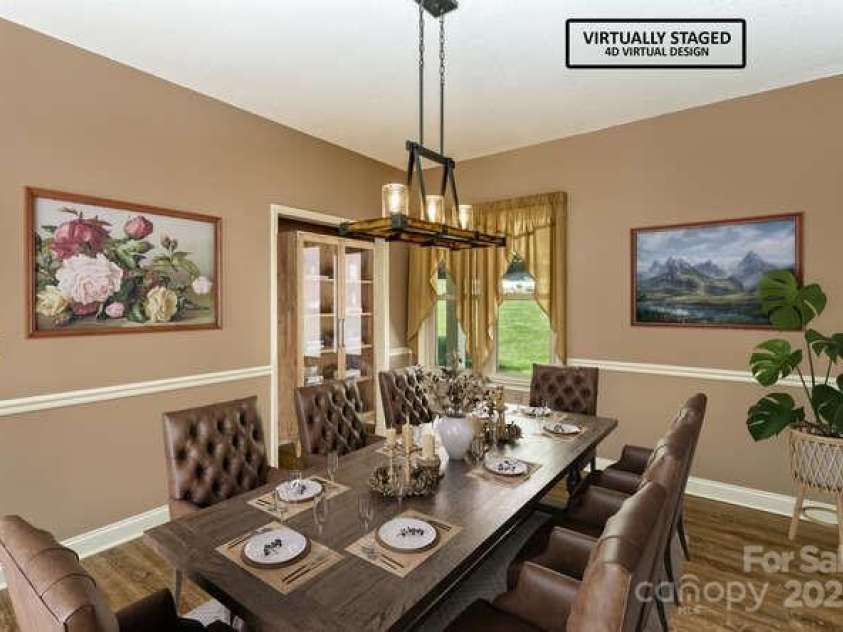 16 Devonshire Drive, Mills River, NC 28759.  MLS# CAR4245659, YatesRealty ID 13513. Virtually Staged dining room