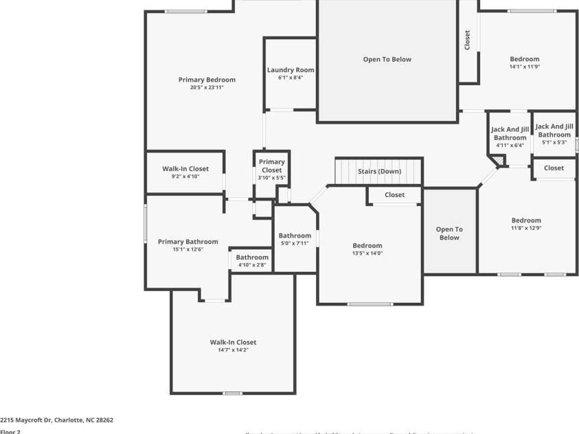 2215 Maycroft Drive, Charlotte, NC 28262.  MLS# CAR4254921, YatesRealty ID 13516. 