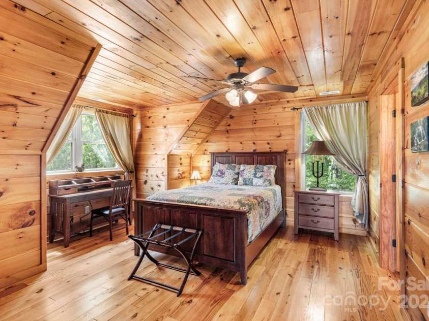 26 Upper Ridge Road, Black Mountain, NC 28711.  MLS# CAR4274378, YatesRealty ID 1352. Bedroom 2 at 24 Upper Rridge