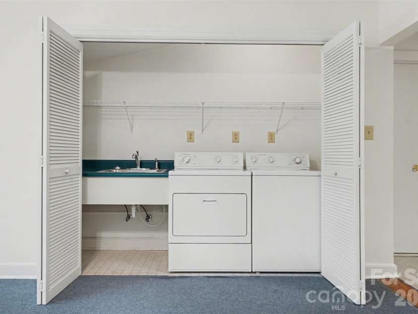 804 Phillips Street, Shelby, NC 28150.  MLS# CAR4367322, YatesRealty ID 13526. The laundry closet with a work sink is conveniently located