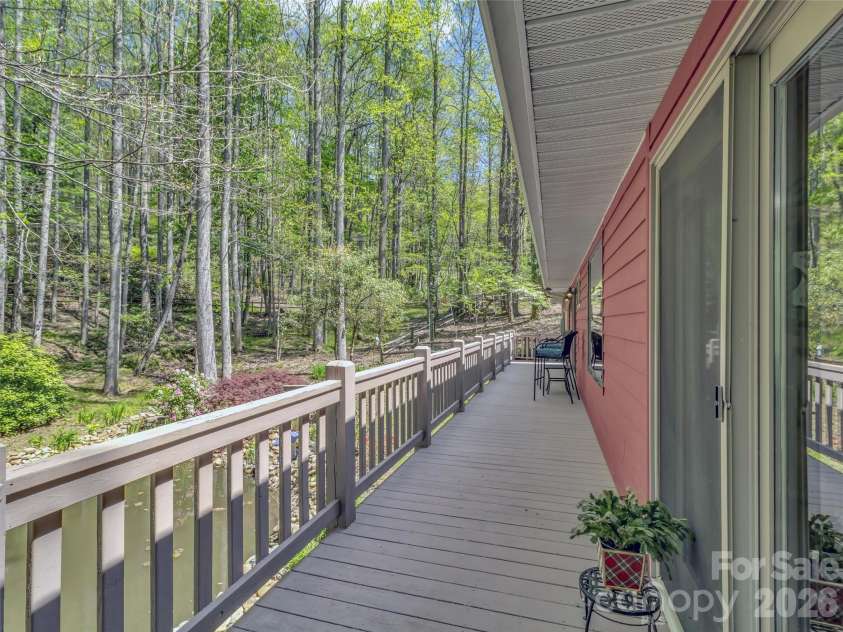 211 Rustic Road, Waynesville, NC 28786.  MLS# CAR4371760, YatesRealty ID 13537. Back Deck
