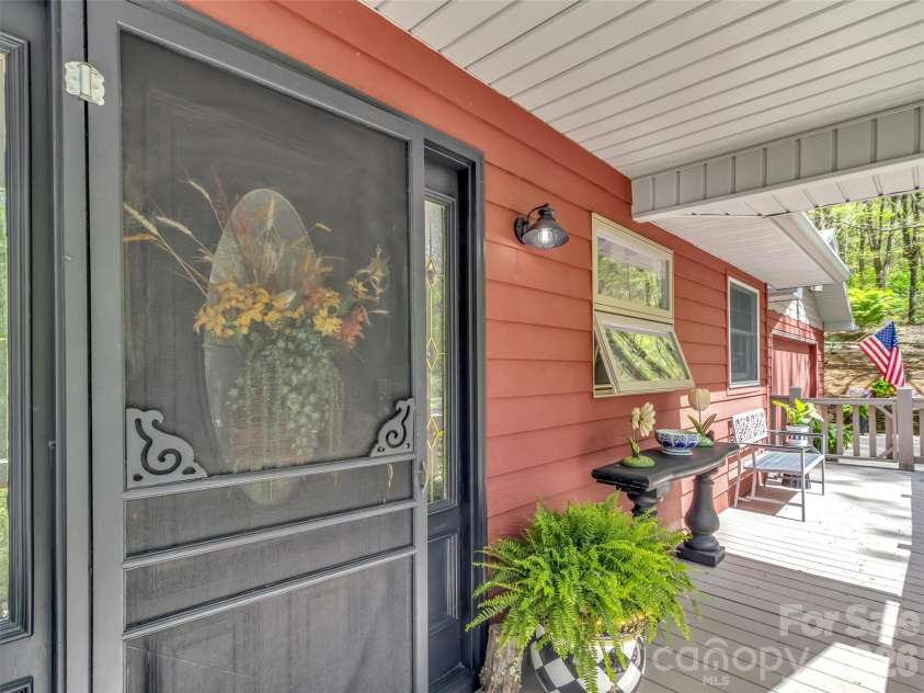 211 Rustic Road, Waynesville, NC 28786.  MLS# CAR4371760, YatesRealty ID 13537. Covered Entry