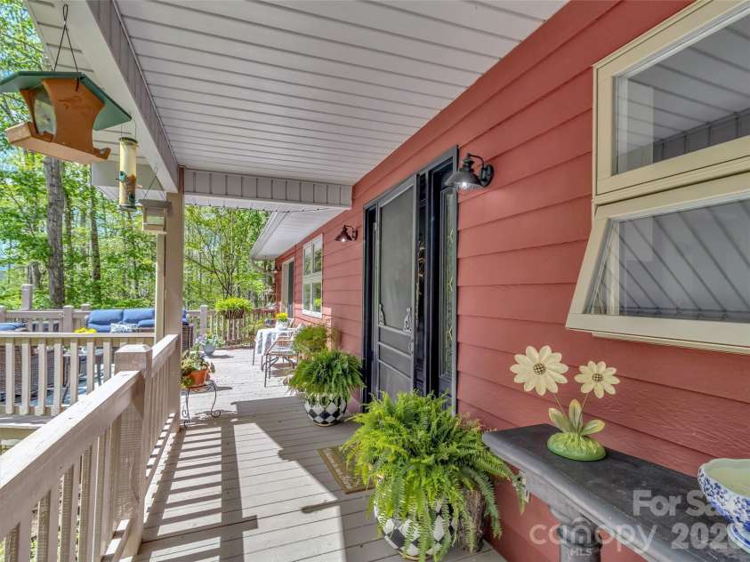 211 Rustic Road, Waynesville, NC 28786.  MLS# CAR4371760, YatesRealty ID 13537. Covered Front Porch