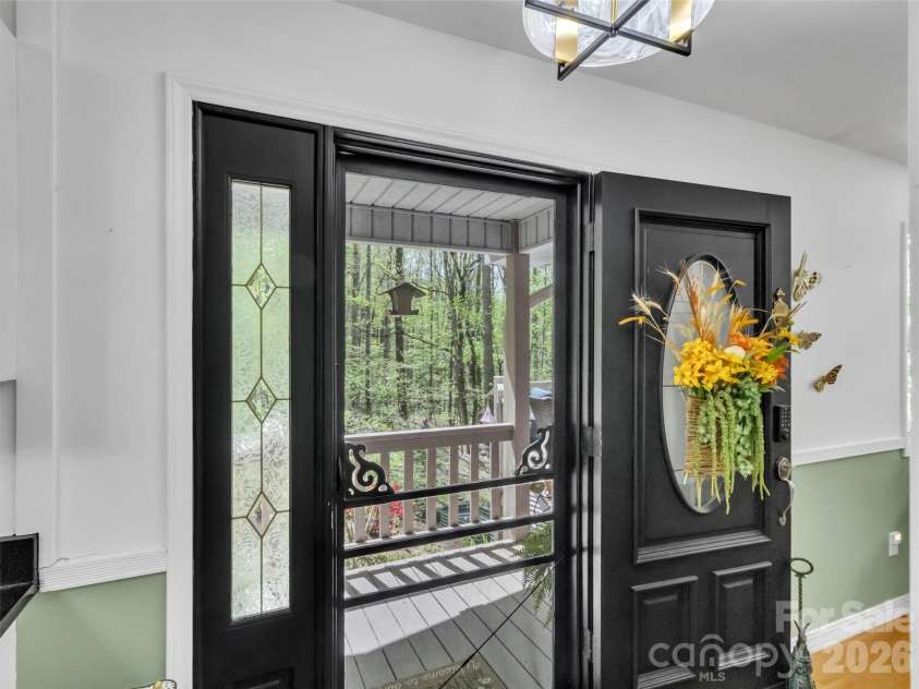 211 Rustic Road, Waynesville, NC 28786.  MLS# CAR4371760, YatesRealty ID 13537. Welcoming Entrance