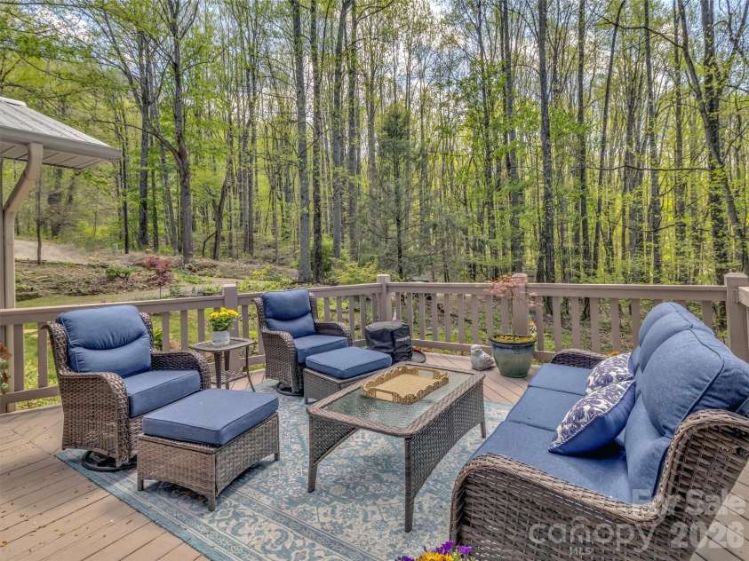 211 Rustic Road, Waynesville, NC 28786.  MLS# CAR4371760, YatesRealty ID 13537. Wonderful Outdoor Entertaining Area