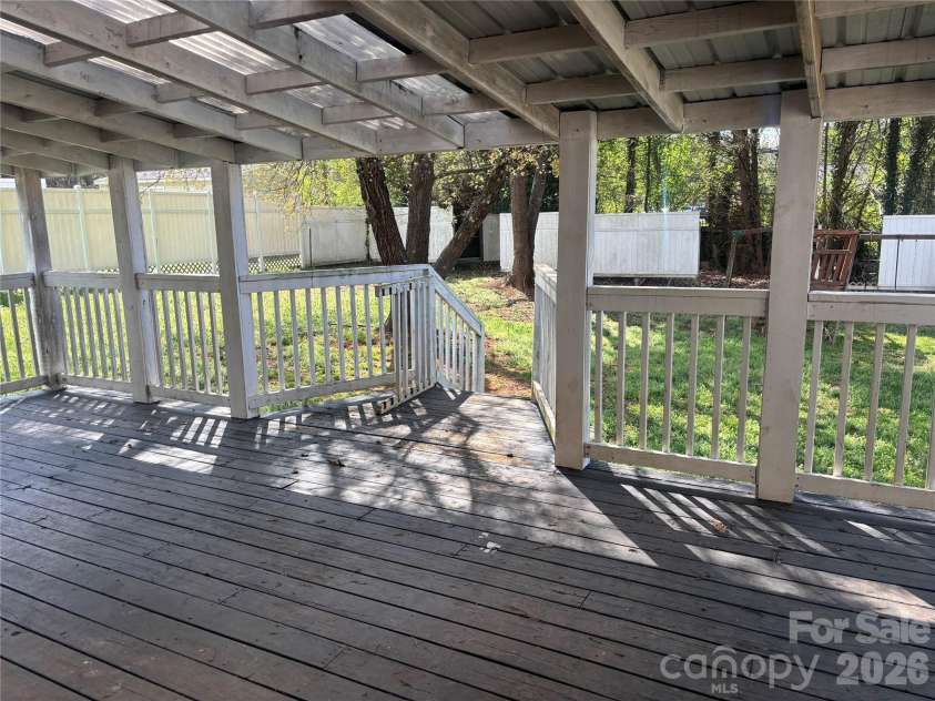 2618 32nd Avenue, Hickory, NC 28601.  MLS# CAR4360944, YatesRealty ID 13543. Covered back deck