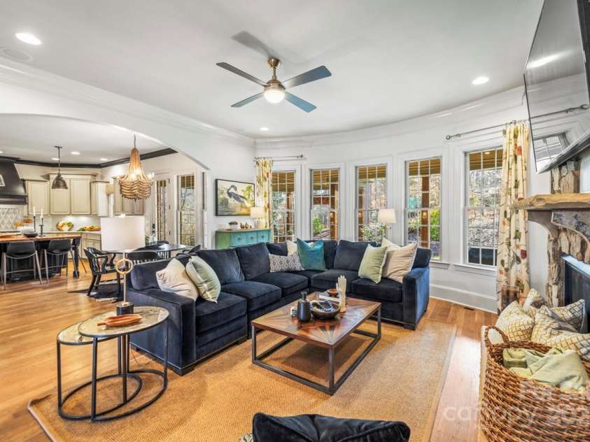 7812 Burning Ridge Drive, Stanley, NC 28164.  MLS# CAR4222932, YatesRealty ID 1356. Wide plank hardwood flooring flows through the main living areas of the home and accentuates the open-concept floor plan