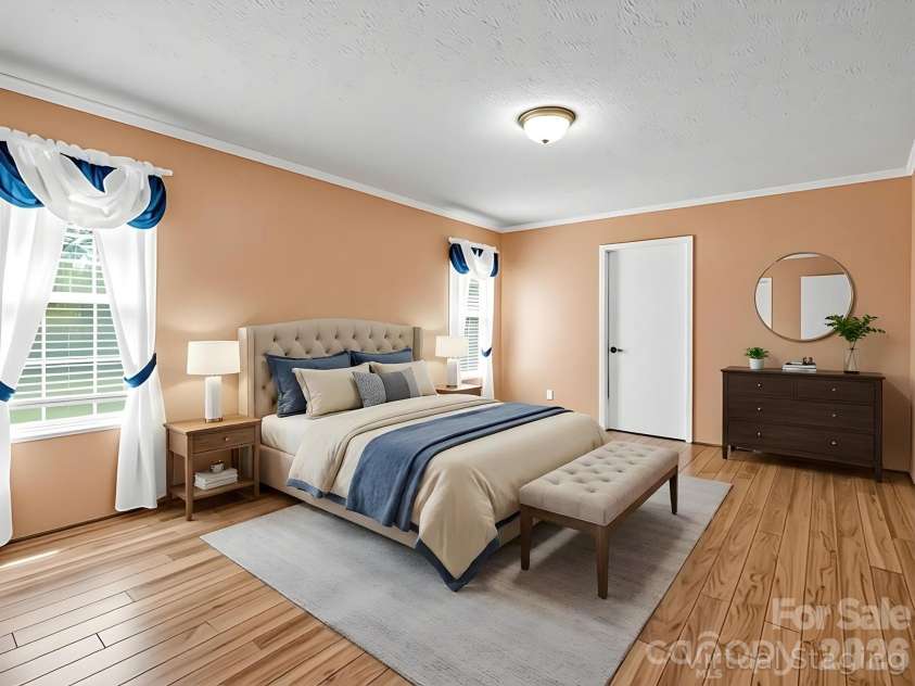 342 Lee Cudd Road, Rutherfordton, NC 28139.  MLS# CAR4344516, YatesRealty ID 13561. Virtually Staged Primary Bedroom