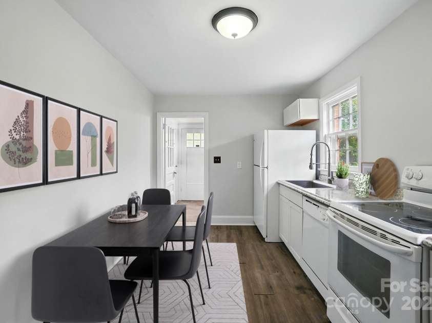 3221 Cosby Place, Charlotte, NC 28205.  MLS# CAR4240155, YatesRealty ID 13567. Virtually staged kitchen/dining