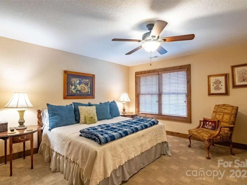 620 Sapphire Valley Road, Cashiers, NC 28717.  MLS# CAR4329121, YatesRealty ID 1359. En-Suite #2 Bedroom on the front side of the building. All furniture here conveys.