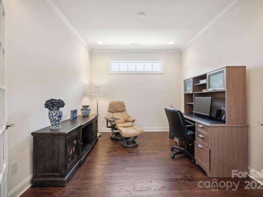 16112 Lakeside Loop Lane, Cornelius, NC 28031.  MLS# CAR4253709, YatesRealty ID 13594. Flex Space with French Doors, crown molding & hardwoods currently used as Office!