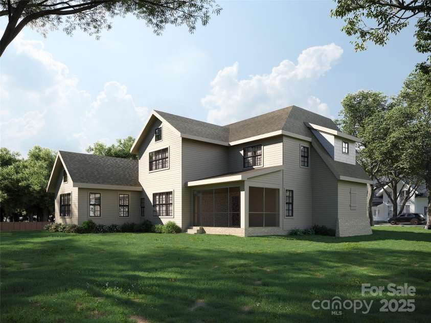 3814 Topsfield Road, Charlotte, NC 28211.  MLS# CAR4207758, YatesRealty ID 1360. Back Elevation