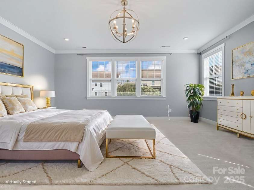 8008 Hudson Mill Drive, Waxhaw, NC 28173.  MLS# CAR4310988, YatesRealty ID 13606. Virtually Staged - Primary Bedroom