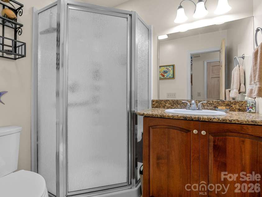 160 Caledonia Road, Landrum, SC 29356.  MLS# CAR4314636, YatesRealty ID 13619. Guest bathroom