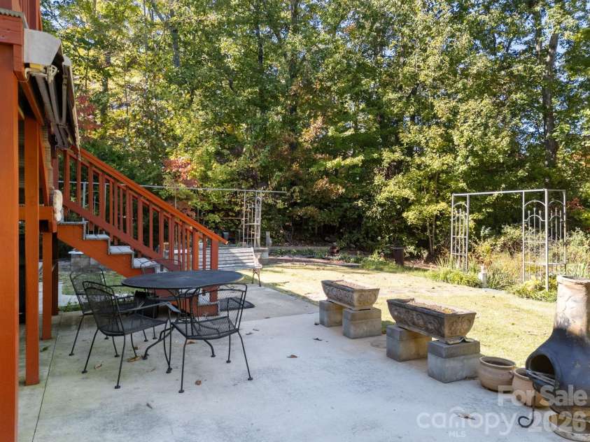 160 Caledonia Road, Landrum, SC 29356.  MLS# CAR4314636, YatesRealty ID 13619. Rear patio 