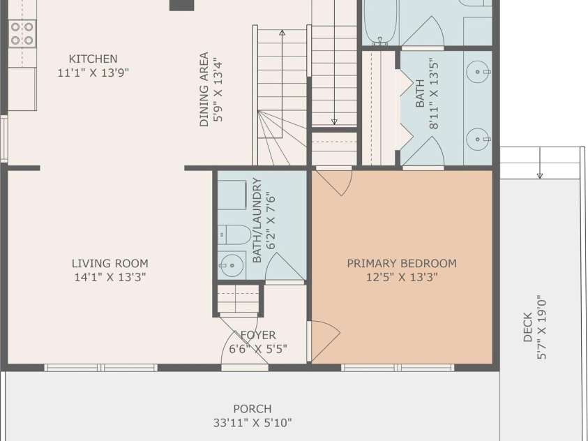 61 Quiet Woods Drive, Leicester, NC 28748.  MLS# CAR4241000, YatesRealty ID 13646. Main Level