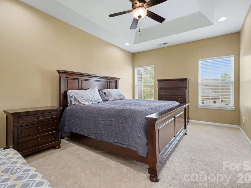 6148 Rockefeller Lane, Charlotte, NC 28210.  MLS# CAR4356884, YatesRealty ID 13650. Primary Bedroom With Tray Ceiling