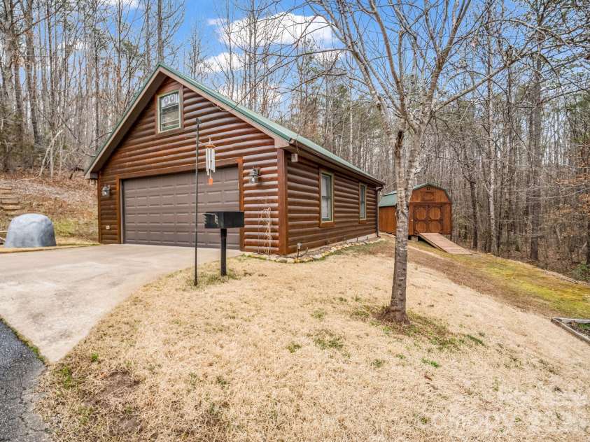 190 Observation Ridge, Rutherfordton, NC 28139.  MLS# CAR4351178, YatesRealty ID 13668. Garage and Shed