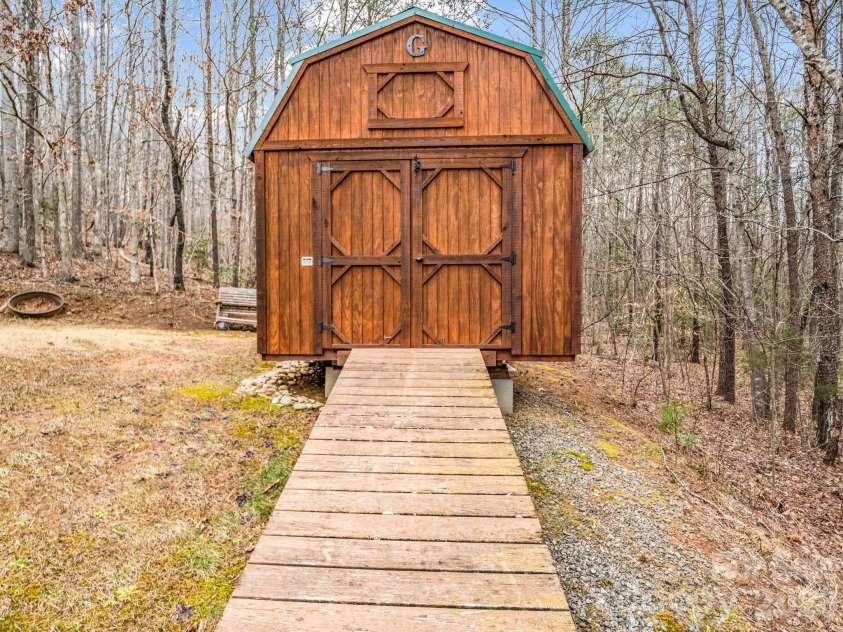 190 Observation Ridge, Rutherfordton, NC 28139.  MLS# CAR4351178, YatesRealty ID 13668. Shed-just behind garage