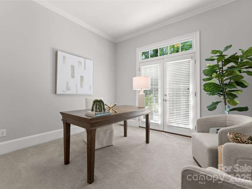 7005 Camrose Crossing Lane, Matthews, NC 28104.  MLS# CAR4248108, YatesRealty ID 13679. Main floor Study/Bedroom with ensuite bath
